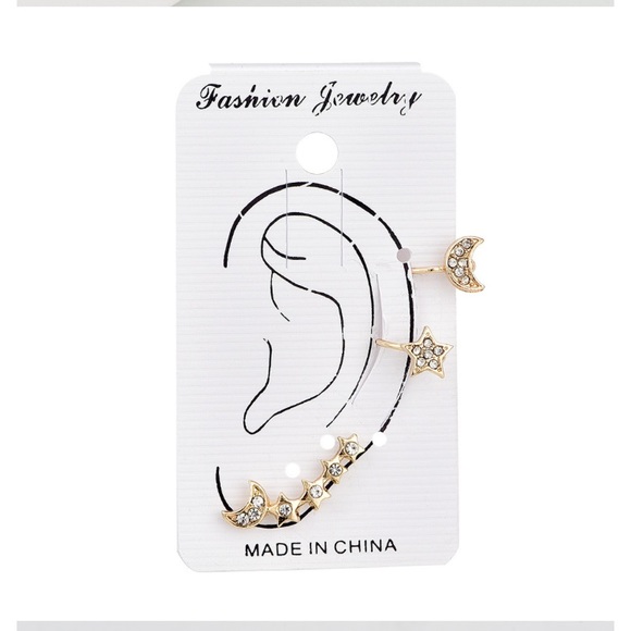 🔥 New 3 piece Diamonds star moon Earrings - Picture 7 of 8